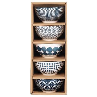 日式特别好看的碗米饭碗家用陶瓷小汤碗创意复古餐具饭碗礼盒套装