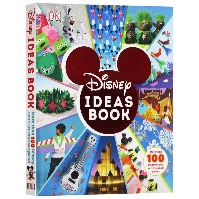 DK迪士尼创意书 英文原版 精装 Disney Ideas Book 迪士尼儿童手工制作 活动 游戏指南 儿童游戏互动书 智力开发 精装英文版英语书