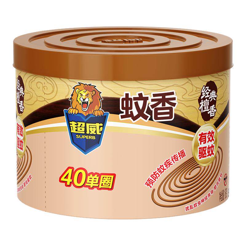 超威蚊香经典檀香卫生线香家用室内驱蚊安神去味留香实惠盘式蚊香