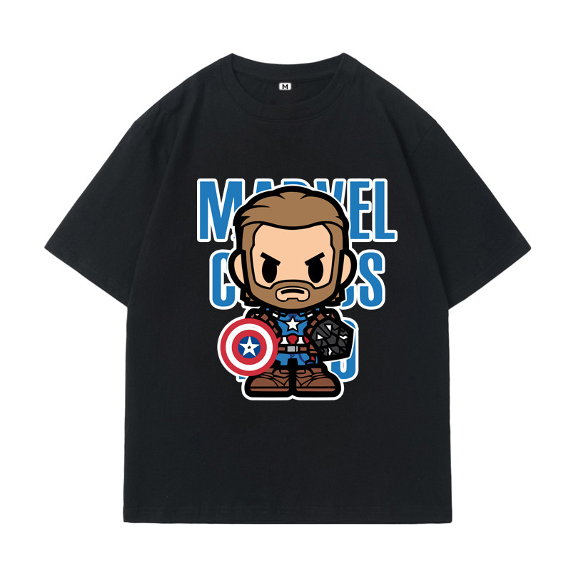 漫威联名marvel十周年T恤男复仇者联盟4钢铁侠短袖学生童装衣服