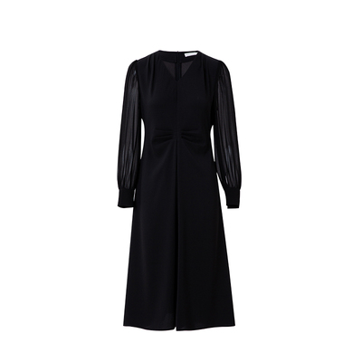 迪图醋酸连衣裙修身显瘦