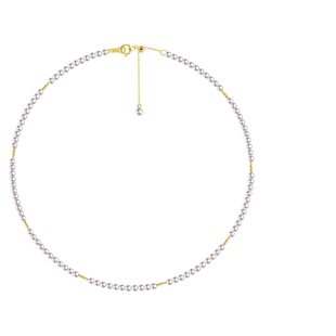 BEAUFINA珠宝 天然极光淡水baby珍珠项链18K金小米珠锁骨链