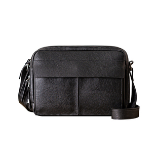 后步2026新款原创男士真皮单肩斜挎包头层牛皮休闲通勤潮牌邮差包