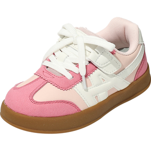 TATA他她童鞋时尚百搭德训鞋男女童秋季舒适透气板鞋魔术贴休闲鞋