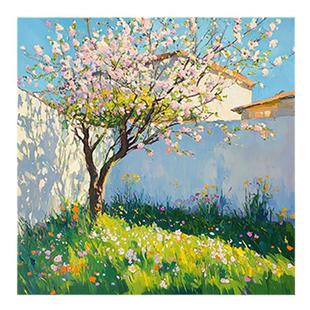 现代清新春夏秋冬客厅背景墙装饰画餐厅壁画卧室书房玄关走廊挂画