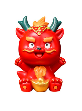 众盟树脂龙年吉祥物卡通桌面摆件