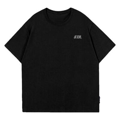STA星标基础简约纯色烫钻短袖T恤