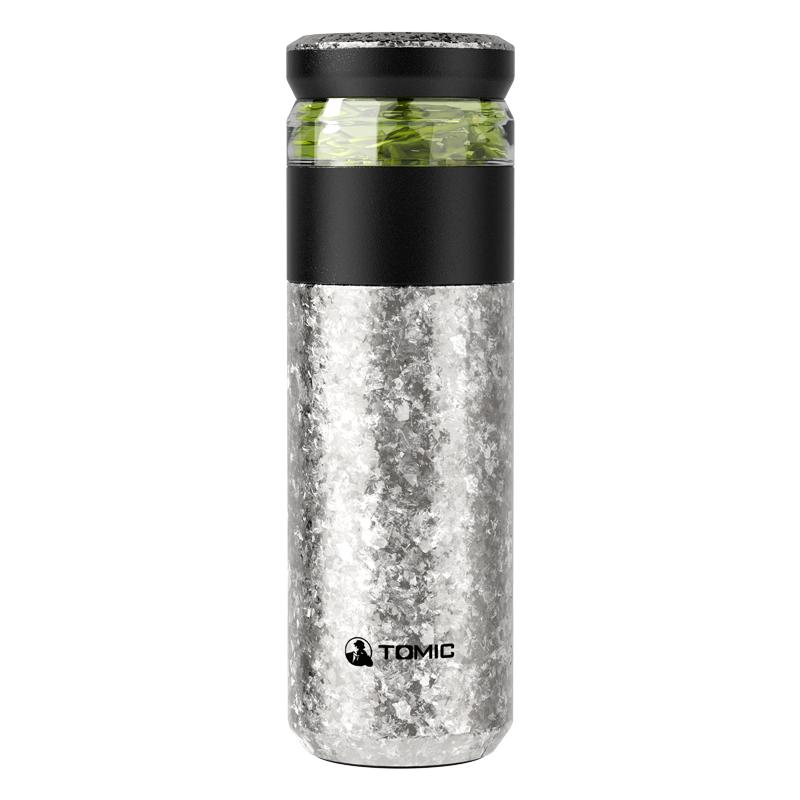 特美刻纯钛茶水分离泡茶保温杯