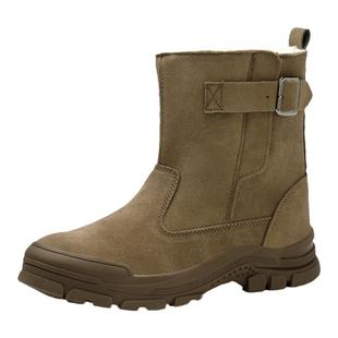 劳保鞋男款士冬季加绒保暖防砸防刺穿高帮钢头电焊工轻便工作棉鞋