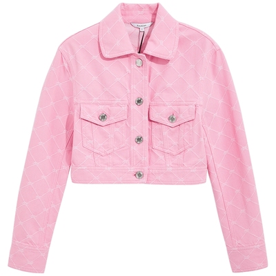 bebe春季新款经典提花牛仔上衣