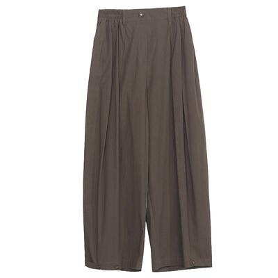 谜底阔腿裤女2024年夏季新品通勤风大廓形特色高腰长裤242MK0509