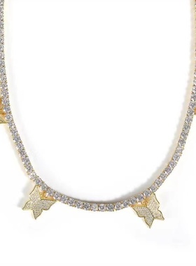 Mr.Bling男女通用蝴蝶网球项链