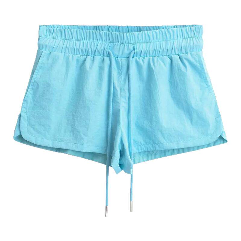 凉快速干~高腰短裤女美式夏季辣妹百搭抽绳热裤运动休闲阔腿短裤