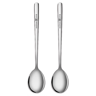 国风316食品级不锈钢304勺子高档餐勺家用儿童高颜值吃饭勺小汤匙