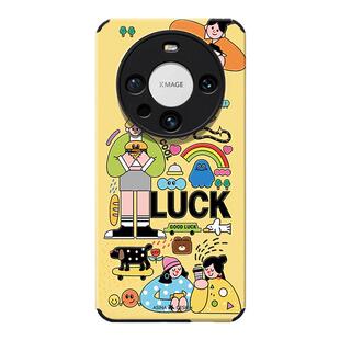 阿仙奴集市插画适用华为mate80Promax手机壳仿皮Mate60保护套女mate70pro+全包防摔30e网红mt50por新款创意