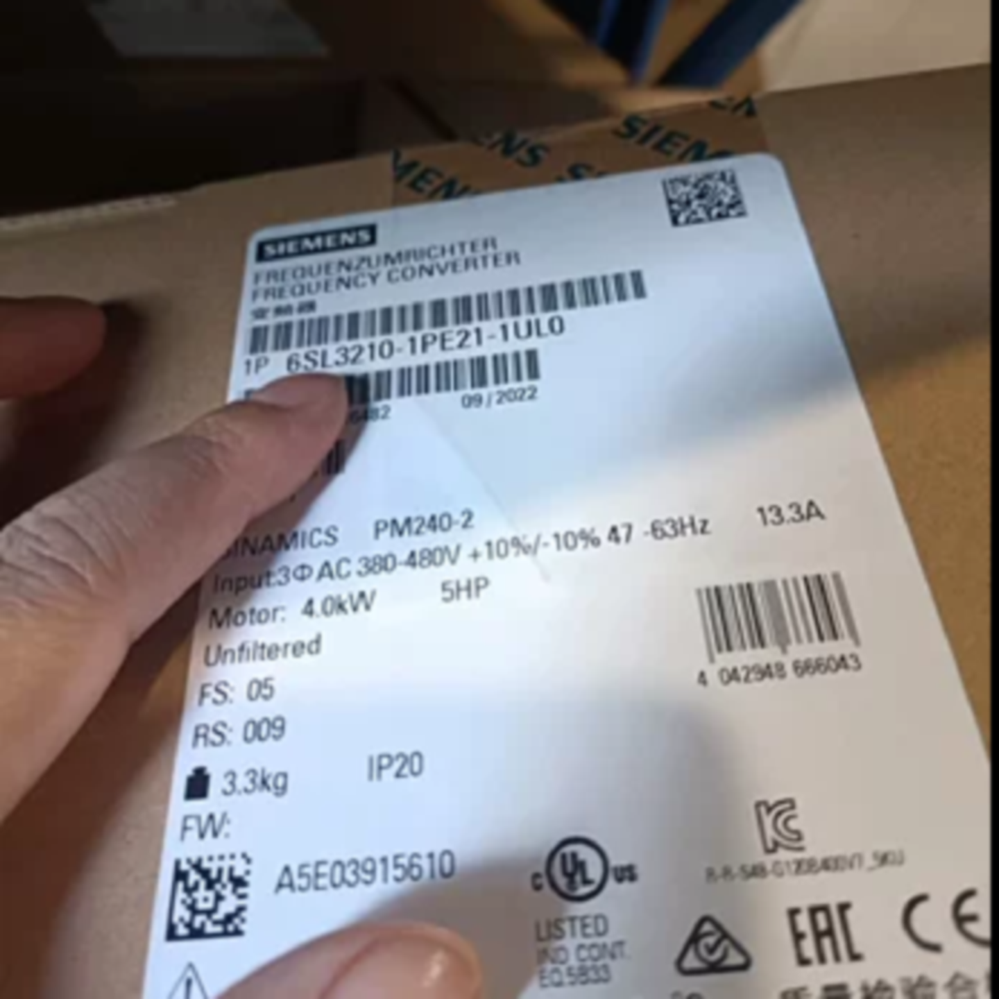 议价西门子G120C90KW变频器6SL3210-1KE32-1UF1/6SL32101KE321UF1