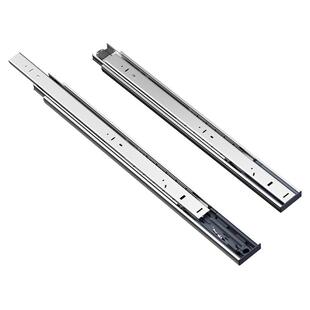 抽屉轨道三节轨重型托底滑轨衣柜不锈钢加厚滑道阻尼缓冲静音导轨