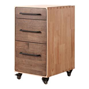 北欧实木桌下斗柜移动置物柜文件柜子滑动抽屉柜活动收纳柜储物柜