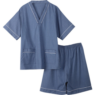 高档汗蒸服浴服男洗浴温泉澡堂足浴衣服女按摩睡衣加肥加大桑拿服