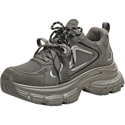 天美意潮酷厚底增高老爹鞋运动鞋女系带休闲鞋2025冬新款BK963DM5