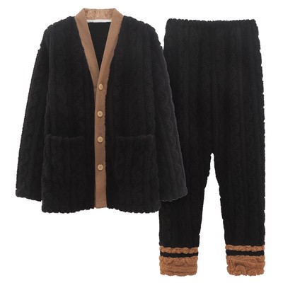 俞兆林男士秋冬季休闲珊瑚绒睡衣