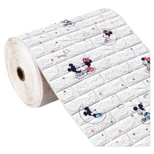 墙纸自粘防水防潮卧室儿童新款3d立体墙贴防撞卡通软包装饰贴壁纸