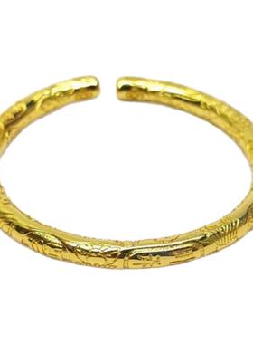 新款吉言开口国风手镯女仿真实心手环时尚百搭开口手饰送妈妈老婆