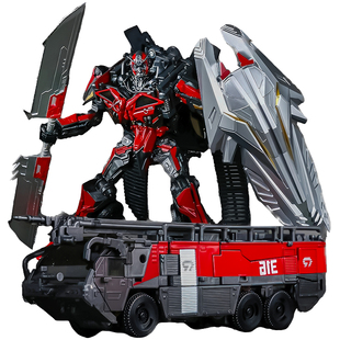 变形玩具儿童男孩汽车变身机器人首领御擎天敌金刚之柱手办模型