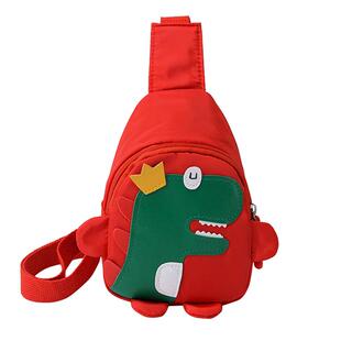 单肩包小童胸包儿童斜挎包恐龙卡通可爱外出定制迷你男童包包幼儿