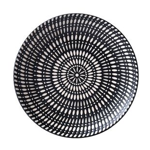 釉下彩菜盘复古风陶瓷餐具圆形创意家用平盘北欧西餐盘浅盘子微瑕