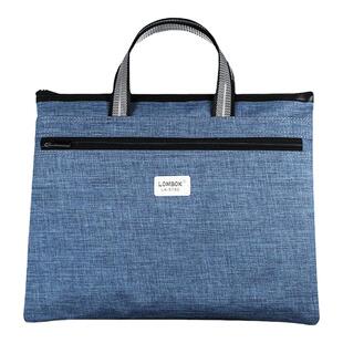 A4双层手提文件袋防水大容量帆布文件包公文袋拉链办公商务资料袋学校学生培训袋人口普查政府会议袋定制logo