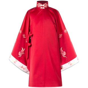 洛竹原创儿童汉服春秋款明制云肩2025新款古风古装女童汉服套装女