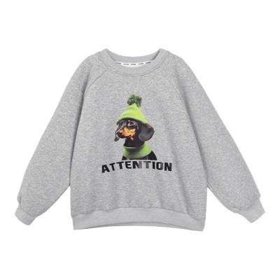 加绒套头卫衣插肩袖保暖上衣