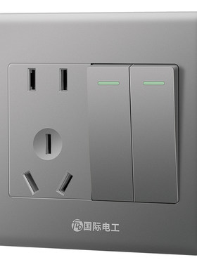 国际电工86型暗装二开五孔带开关