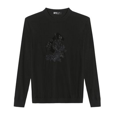 ANDREW MACKENZIE男士春秋款休闲舒适绵羊毛圆领套头毛衫内搭上衣