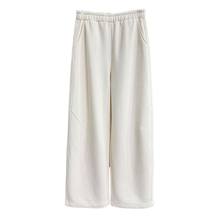 冬款！即温暖又时髦！加绒松紧腰休闲镰刀卫裤女   C25576~JS