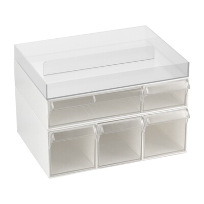 桌面透明文具杂物抽屉式收纳盒