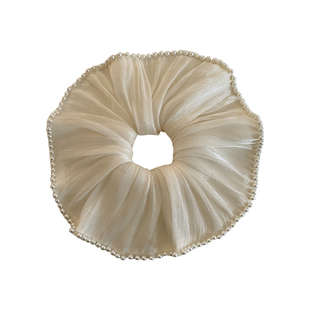 高级感加大号珍珠大肠发圈女气质扎头发丸子头皮筋低马尾发绳头绳