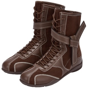 73hours女鞋机车赛道2025冬季新款复古德训机车风拳击靴马丁靴女