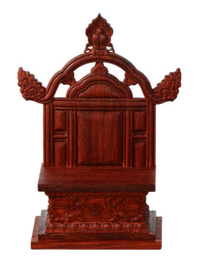 实木佛像底座加高带屏风室内家用菩萨供奉台小型铜像佛龛摆件