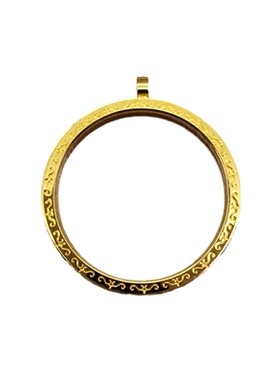 山鬼花钱圆形嘎乌盒老铺金币外壳