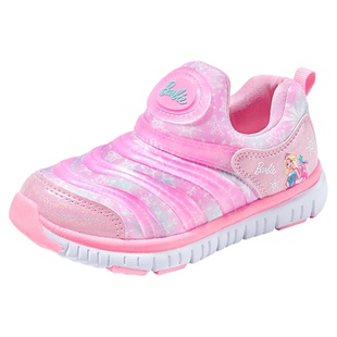 芭比童鞋女童鞋子2025新款秋冬加绒二棉一脚蹬毛毛虫鞋儿童运动鞋