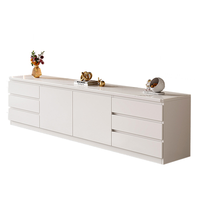 实木岩板电视柜高柜现代简约