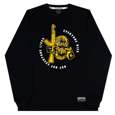 原创新款匪帮AK设计印花长袖T恤