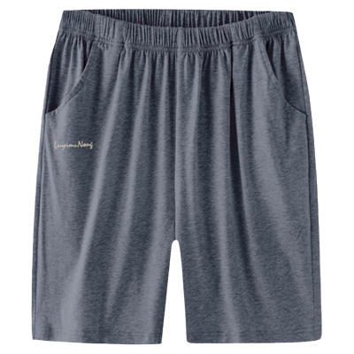 纯棉爸爸外穿五分中老年运动短裤