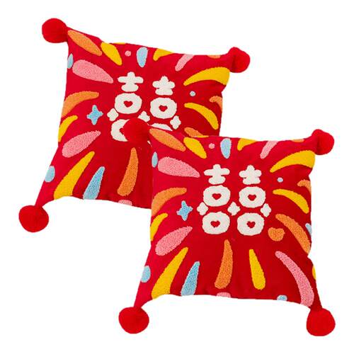 薇妮婚品喜字结婚抱枕一对红色新婚福字婚房沙发压床靠枕娃娃装饰