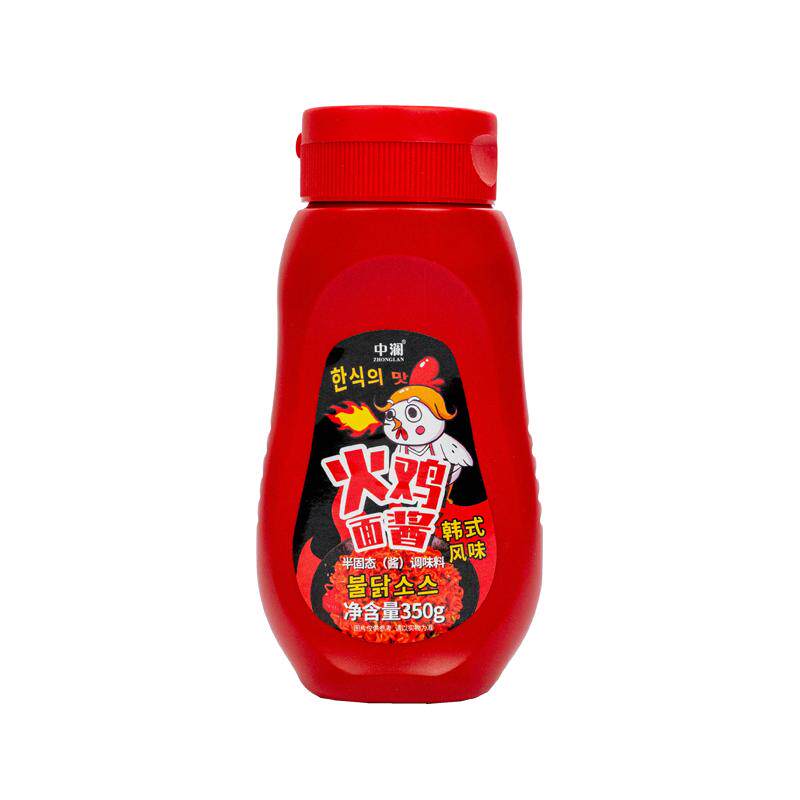韩式风味火鸡面酱挤挤瓶装低脂大容量拌面饭超辣变态辣调味酱辣酱