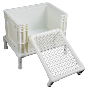 乌龟产蛋池繁殖箱晒台孵化宠物龟下蛋网格板黑白发色盒周转箱沙池