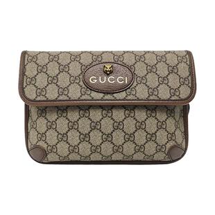 【自营】Gucci/古驰中古98新GUCCI米色老花虎头腰包Neo Vintage