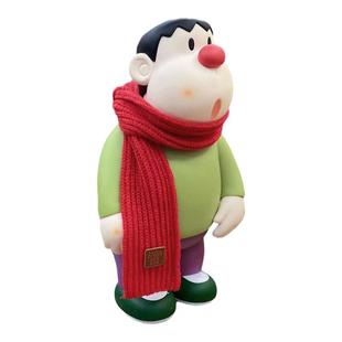 胖虎手办歪头呆萌大号正版家居车载车尾桌面公仔潮玩小摆件存钱罐